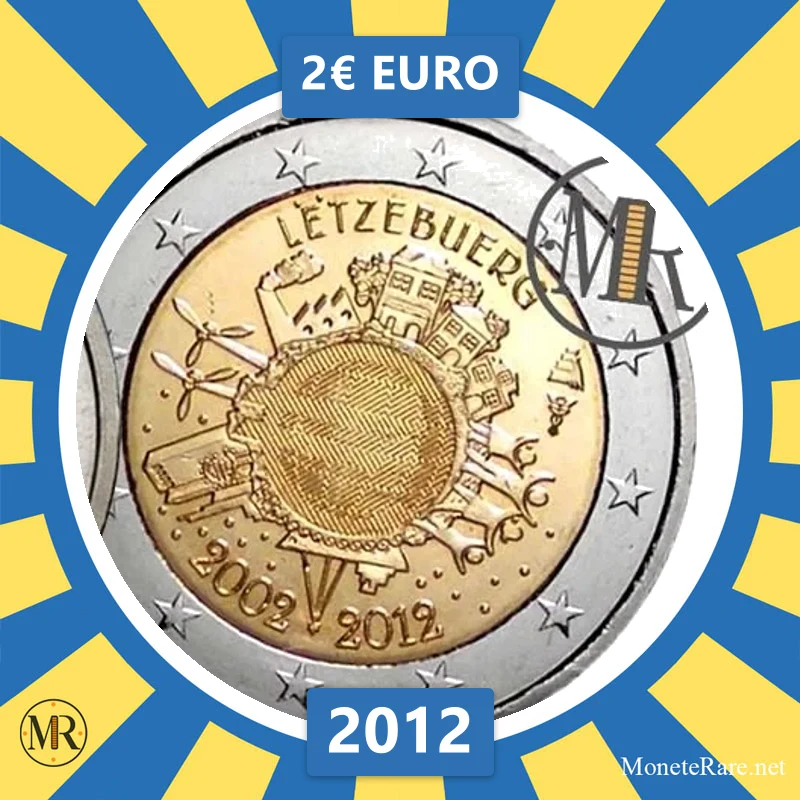 Luxembourg 2€ EURO 2012 (coin photo)