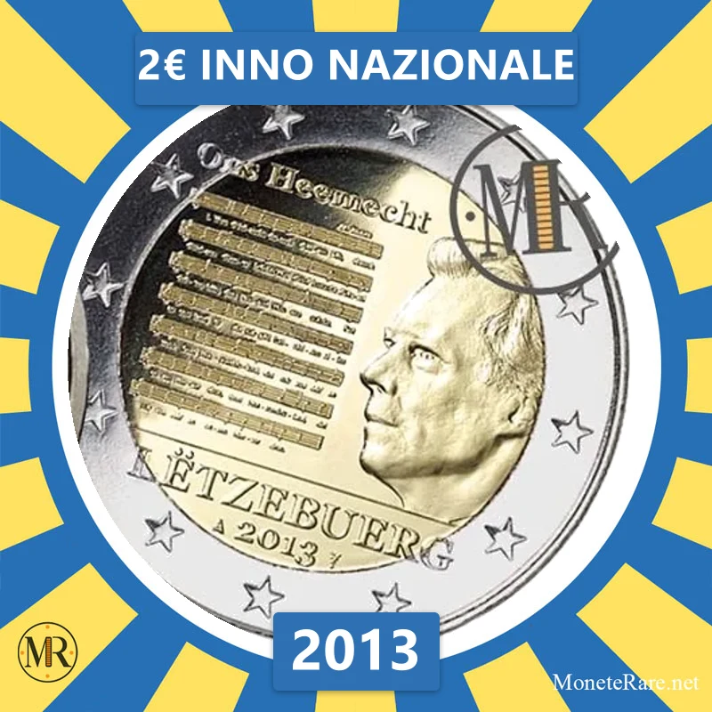 Luxembourg 2€ National Anthem 2013 (coin photo)