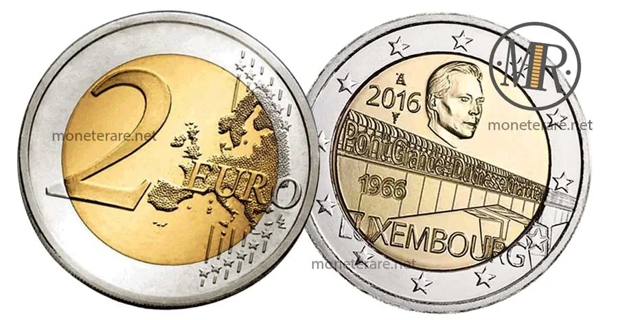 2 Euro Commemorative coin 2016 Luxembourg of the Charlotte Bridge (First Version) (Luxembourg - Letzebuerg)