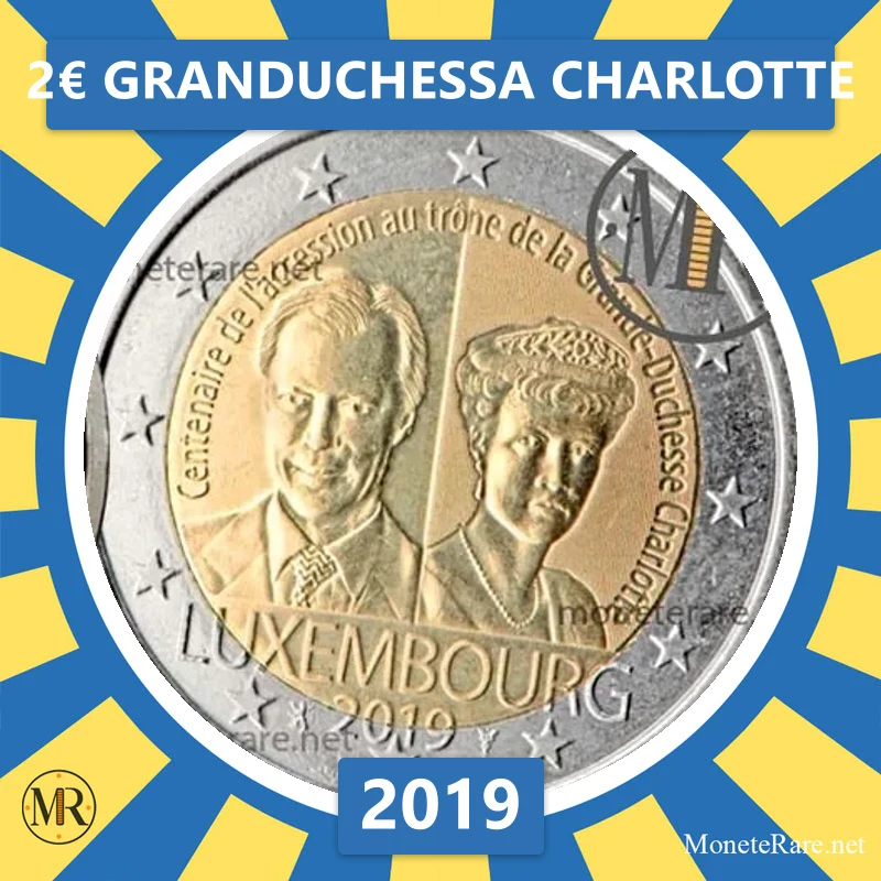 Luxembourg 2€ Granduchessa Charlotte 2019 (coin photo)