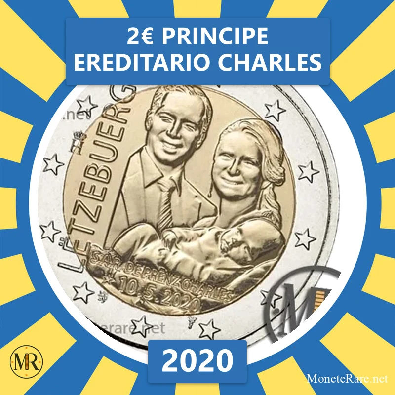 Luxembourg 2€ Principe ereditario Charles 2020 (coin photo)