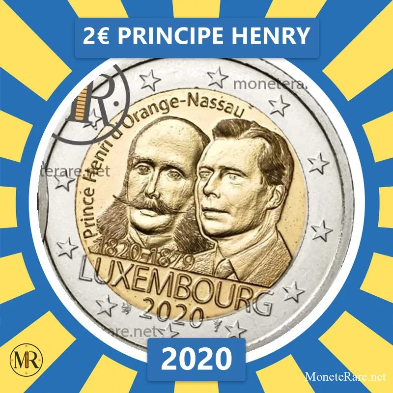 Luxembourg 2€ Principe Henry 2020 (coin photo)
