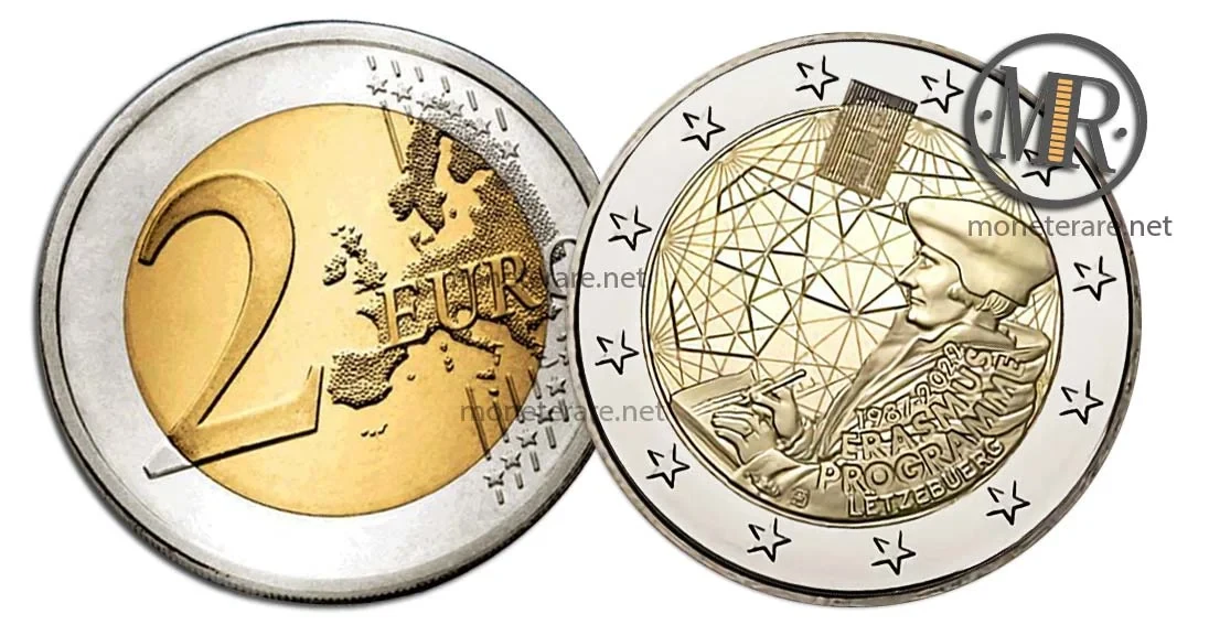 2 Euro Commemorative Luxembourg 2022 Erasmus Program