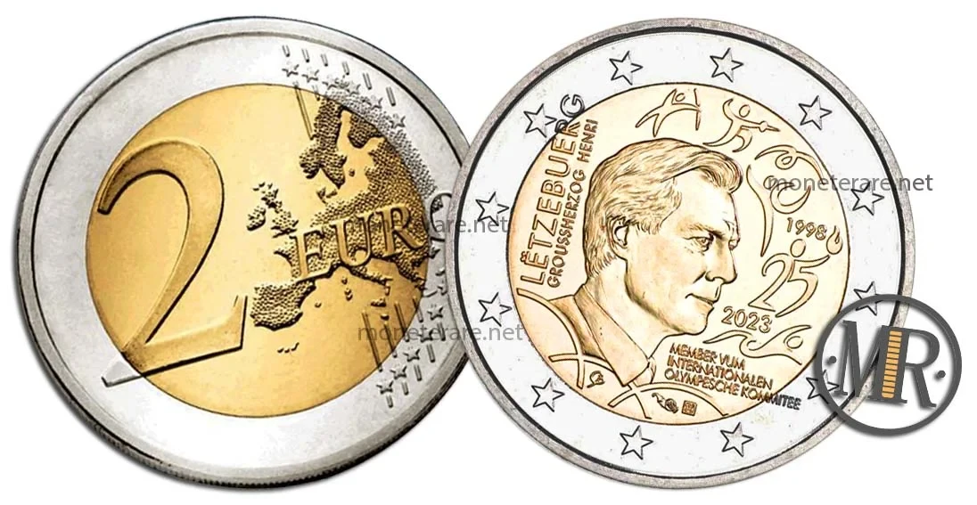 2 Euro Commemorative Luxembourg 2023 Grand Duke Henri member of the Olympic Committee