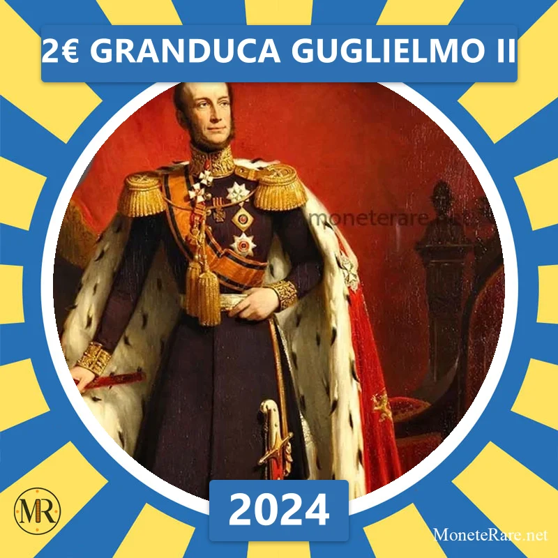 Luxembourg 2€ Granduca Guglielmo II 2024 (coin photo)