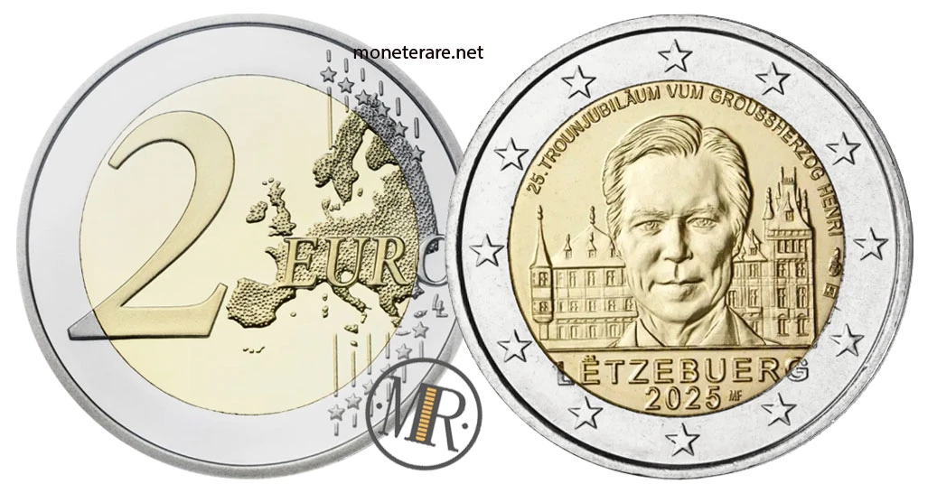 Estonia €2 commemorative 2025 – 25° ascesa Granduca Henri