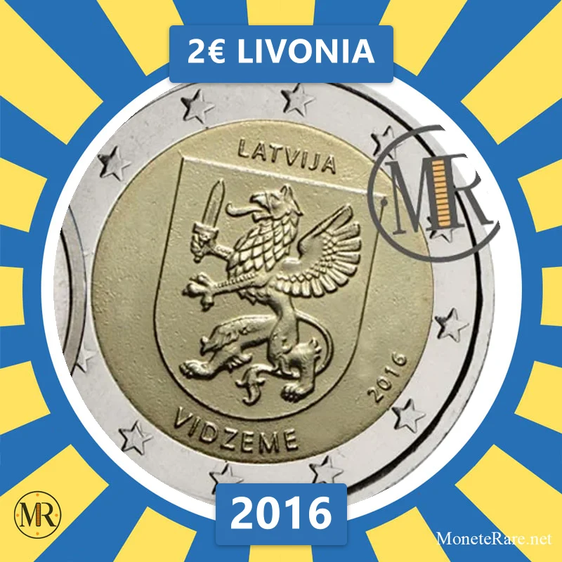 Latvia 2€ Livonia 2016 (coin photo)