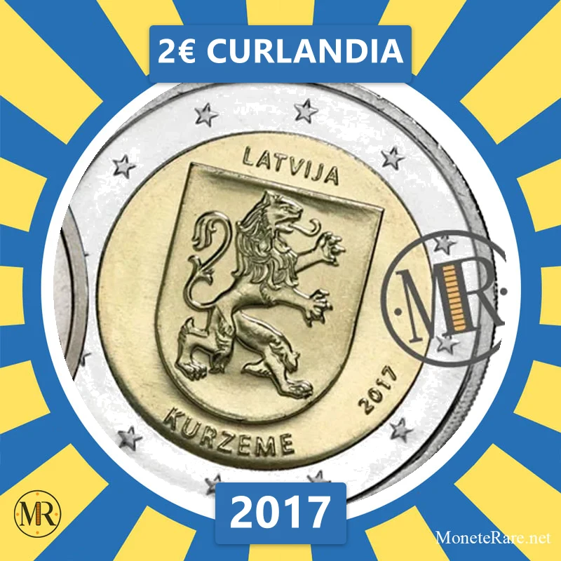 Latvia 2€ Curlandia 2017 (coin photo)