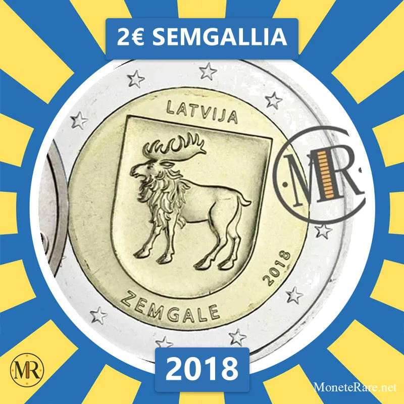 Latvia 2€ Semgallia 2018 (coin photo)