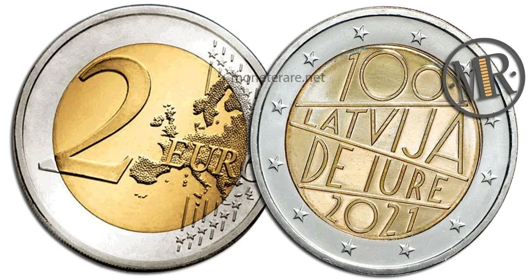 2 Euro Commemorative Latvia 2021 DE JURE