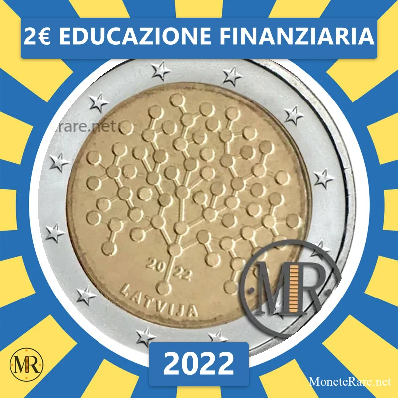 Latvia 2€ Educazione Finanziaria 2022 (coin photo)