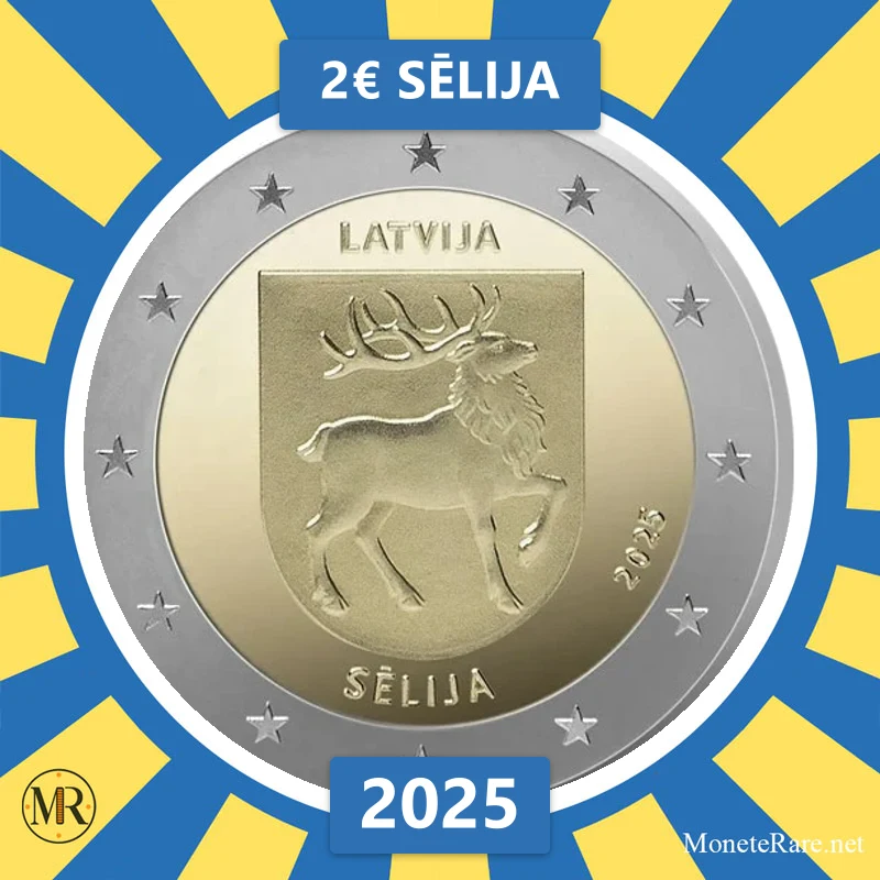 Latvia 2€ Sēlija 2025 (coin photo)