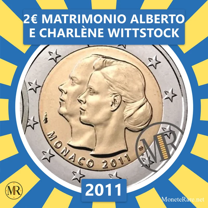 Estonia 2€ Matrimonio Alberto e Charlène Wittstock 2011 (coin photo)