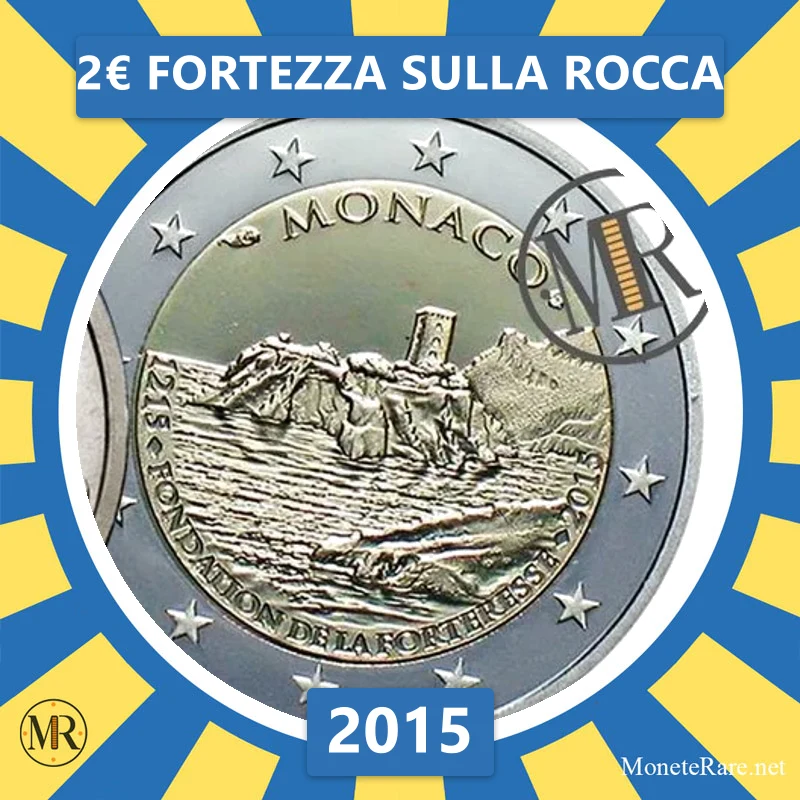 Estonia 2€ Fortezza sulla Rocca 2015 (coin photo)