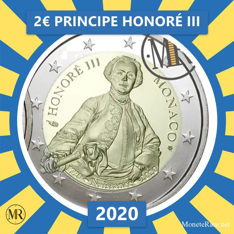 Estonia 2€ Principe Honoré III 2020 (coin photo)