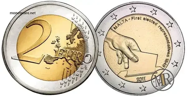2 Euro Commemorative Malta 2011 Election of the first Maltese representatives in 1849