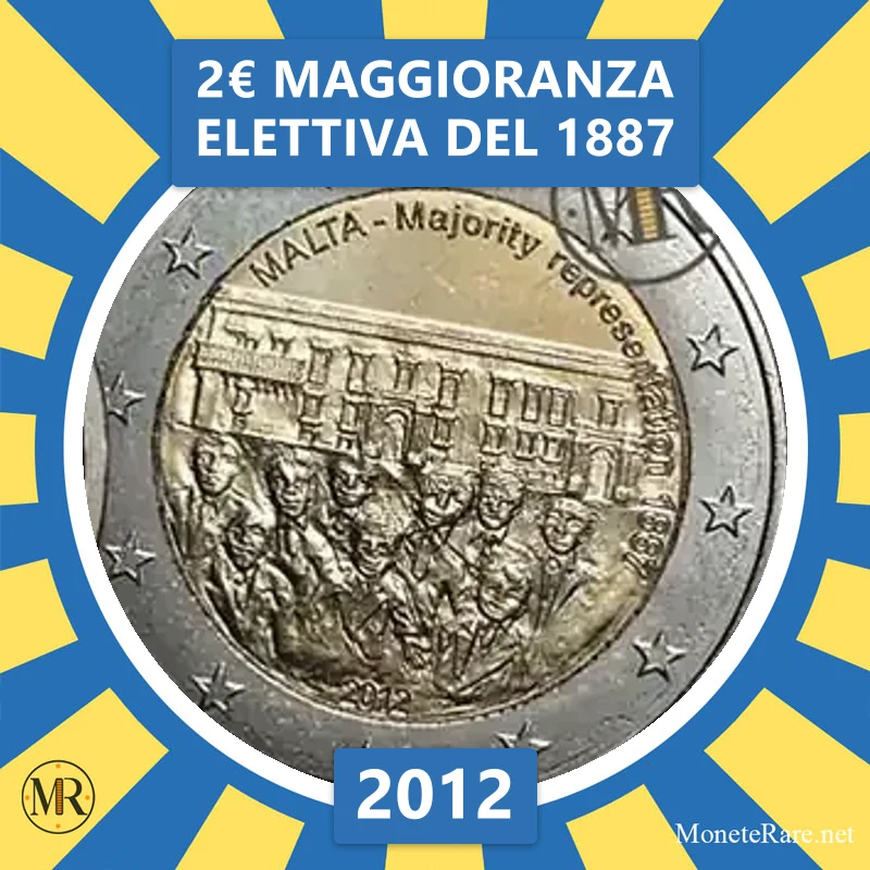 Malta 2€ Electoral Majority of 1887 2012 (coin photo)