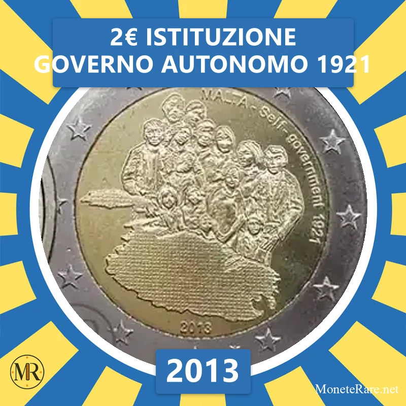 Malta 2€ Istituzione Governo Autonomo 1921 2013 (coin photo)