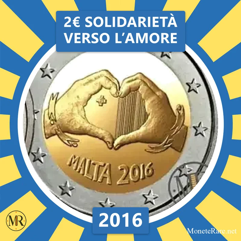 Malta 2€ Solidarietà verso l’amore 2016 (coin photo)