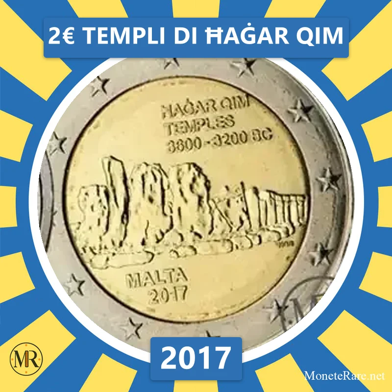 Malta 2€ Templi di Ħaġar Qim 2017 (coin photo)