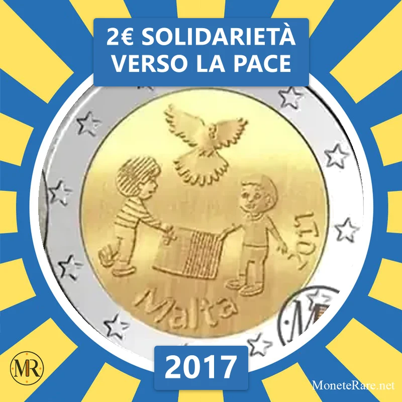 Malta 2€ Solidarity towards Peace 2017 (coin photo)