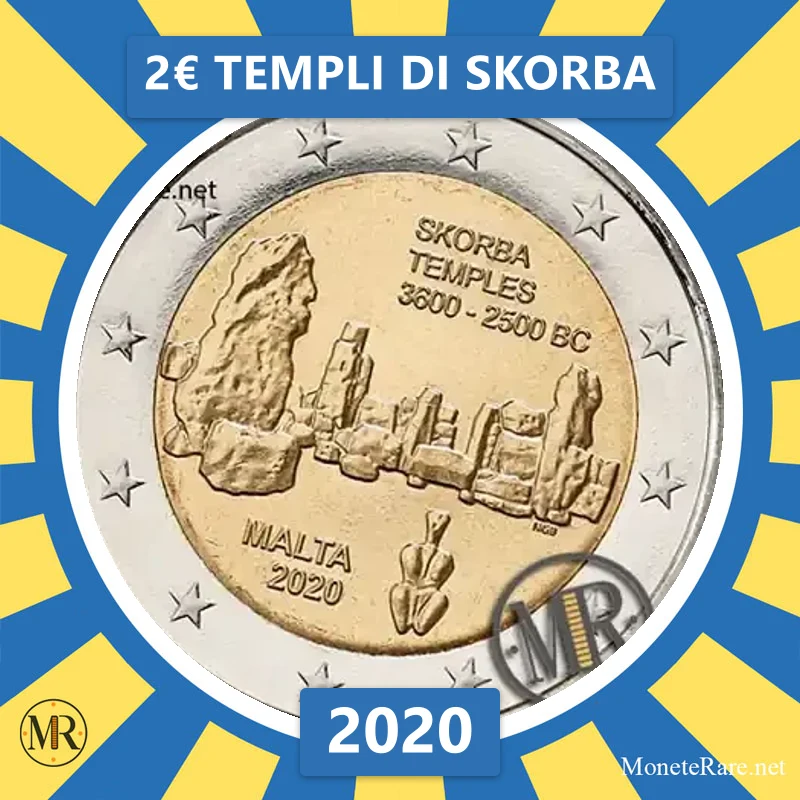 Malta 2€ Templi di Skorba 2020 (coin photo)