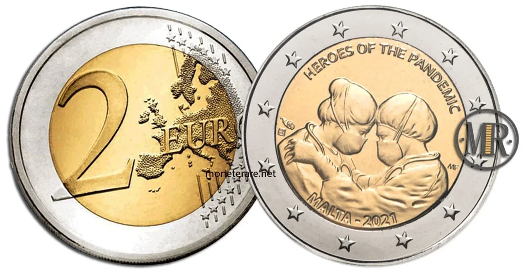 2 Euro Commemorative Malta 2021 Covid 19 Pandemic