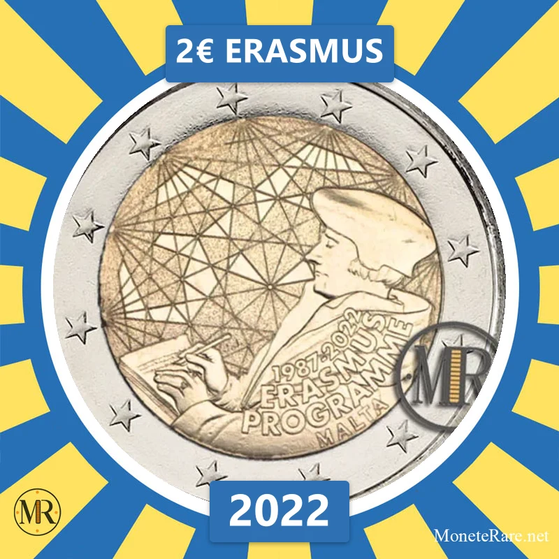 Malta 2€ Erasmus 2022 (coin photo)