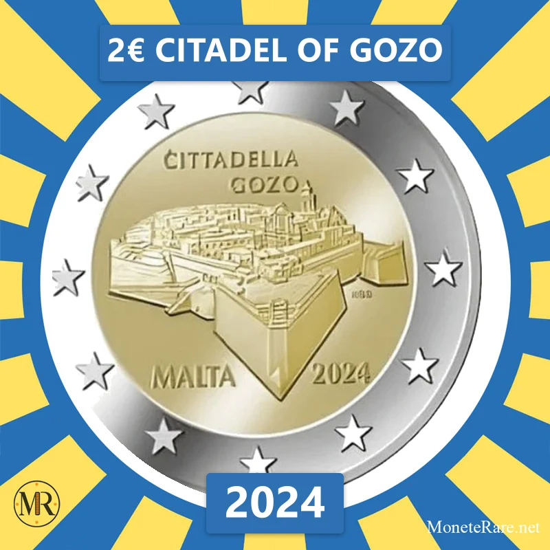 Malta 2€ Citadel of Gozo 2024 (coin photo)