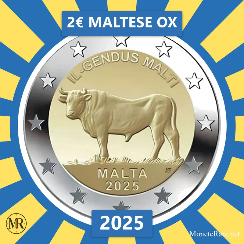 Malta 2€ Maltese ox 2025 (coin photo)