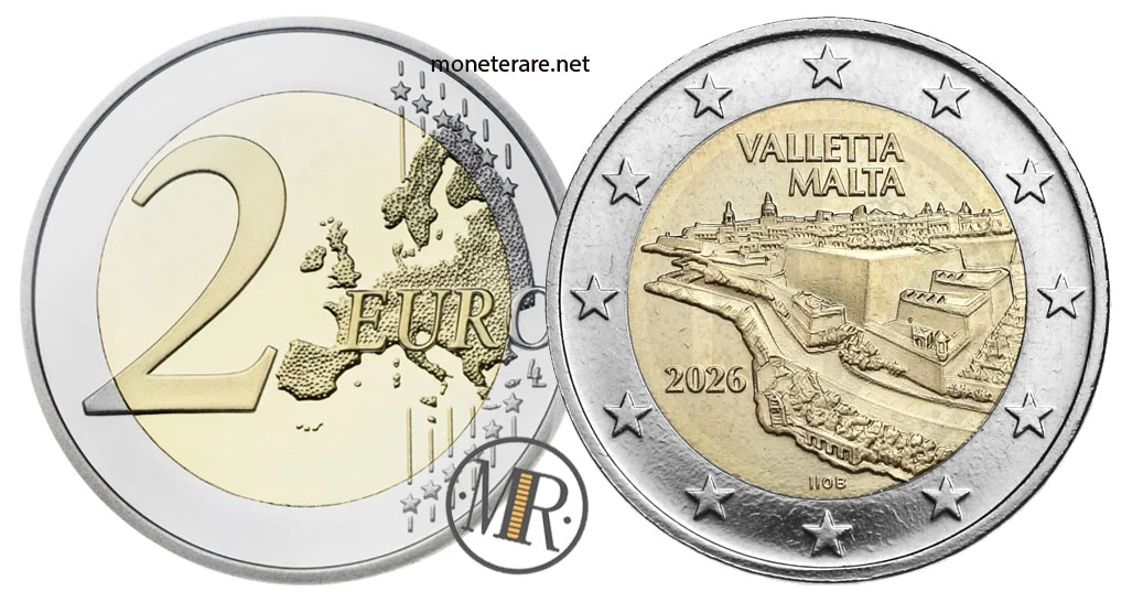 Malta €2 commemorative 2026 – La Valletta