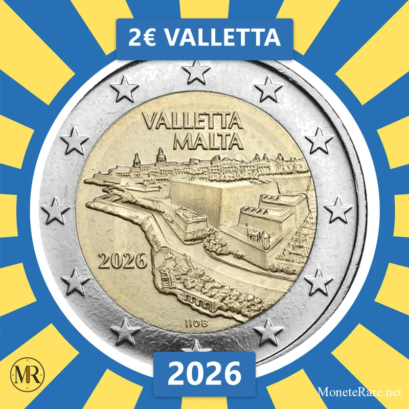 Malta 2€ Valletta 2026 (coin photo)