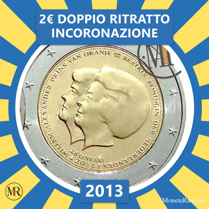 Estonia 2€ Double Portrait Coronation 2013 (coin photo)