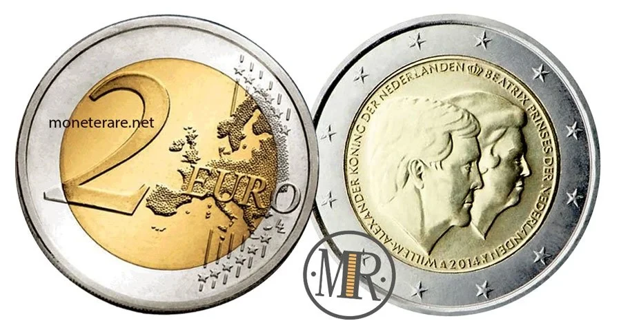2 Euro Commemorativi Olanda 2014 Regina Beatrice