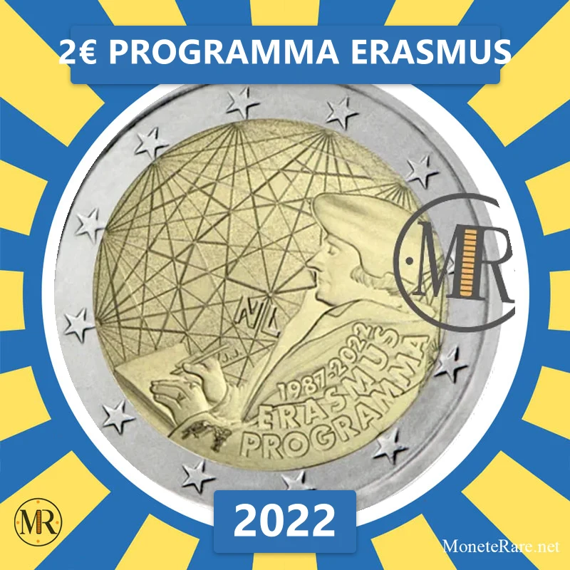 Estonia 2€ Erasmus Program 2022 (coin photo)