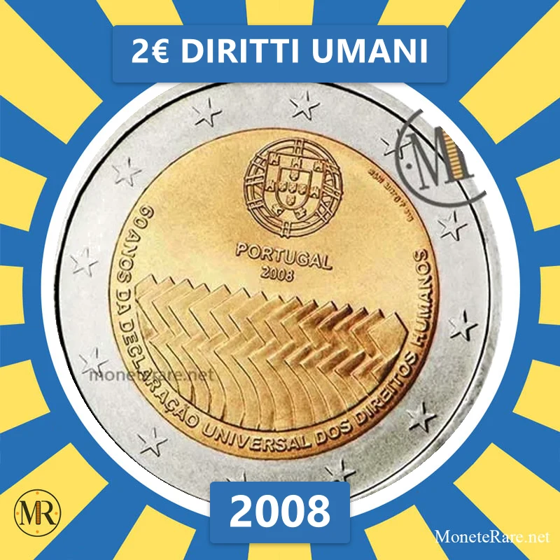 Estonia 2€ Diritti Umani 2008 (coin photo)