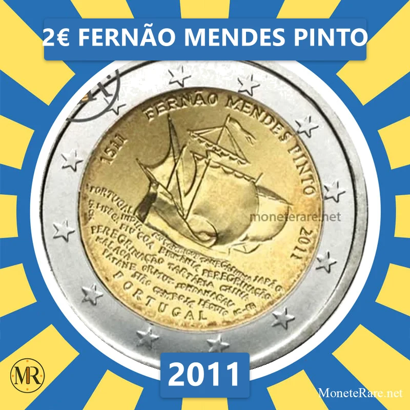 Estonia 2€ Fernão Mendes Pinto 2011 (coin photo)