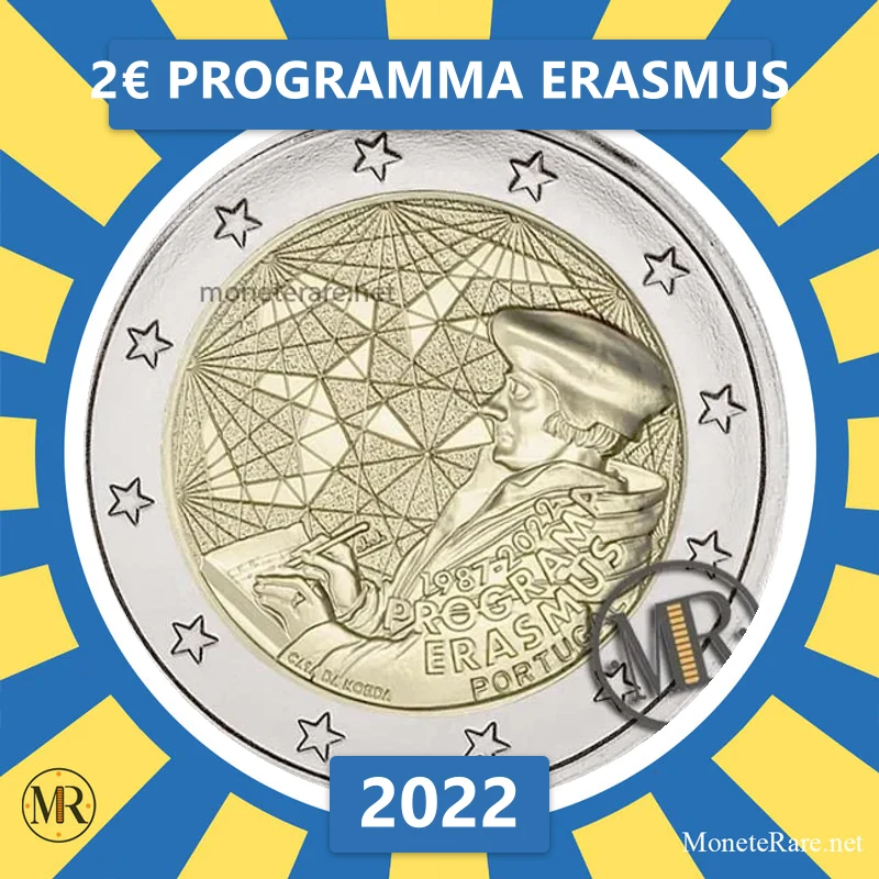 Estonia 2€ Erasmus Program 2022 (coin photo)