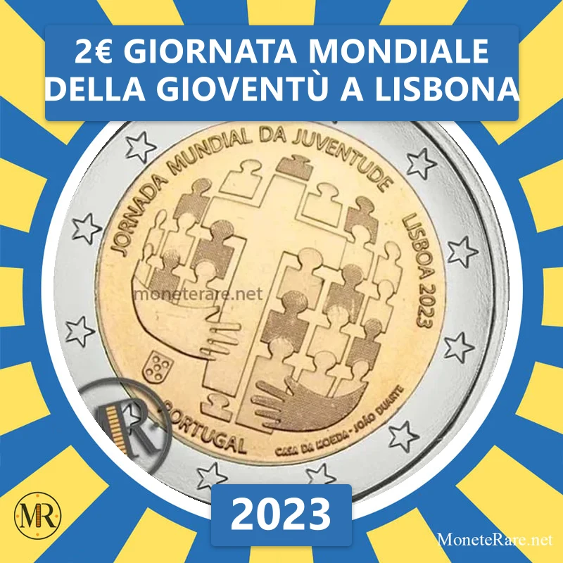 Estonia 2€ World Youth Day in Lisbon 2023 (coin photo)