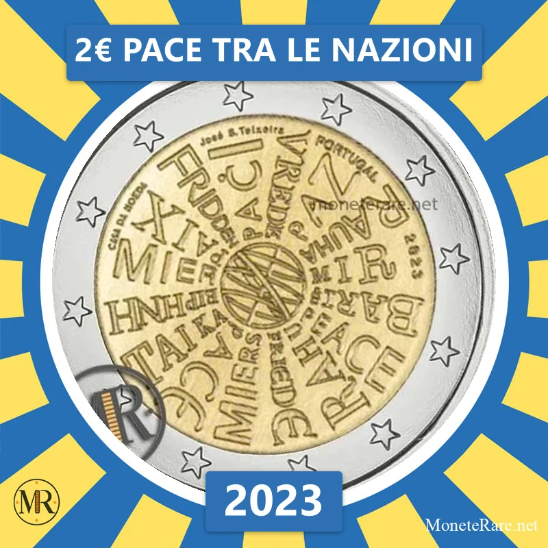 Estonia 2€ Peace among Nations 2023 (coin photo)