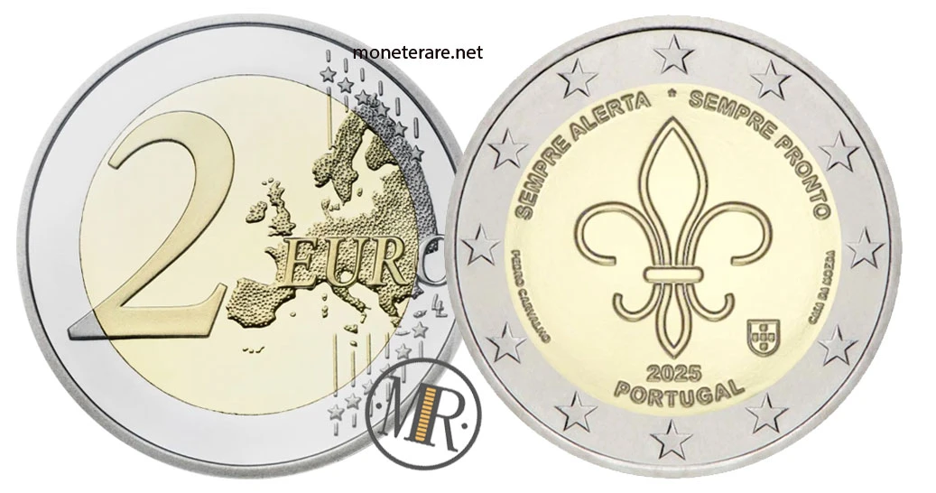 Portugal €2 commemorative 2025 – Scautismo mondiale