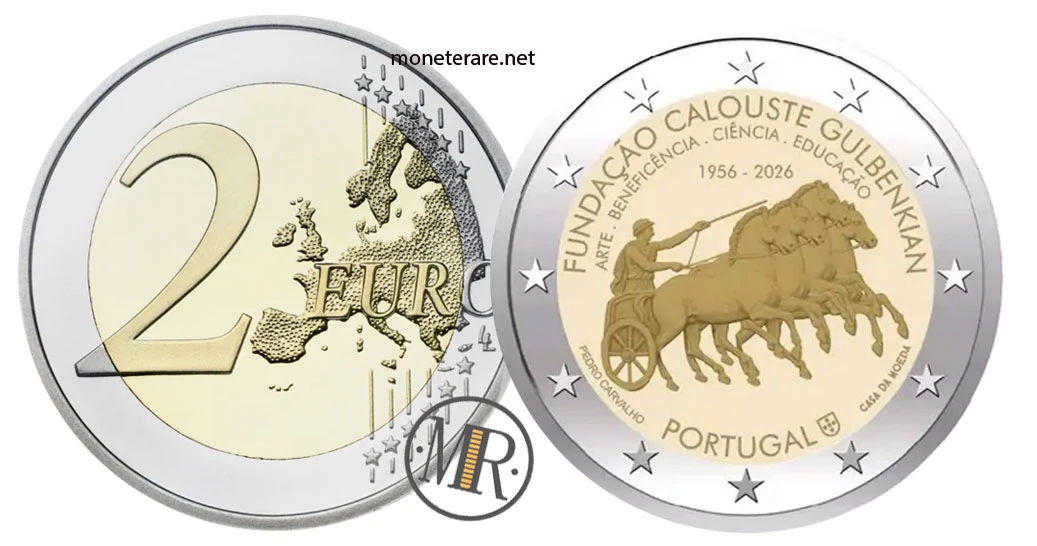 Portugal €2 commemorative 2026 – Fondazione Calouste Gulbenkian