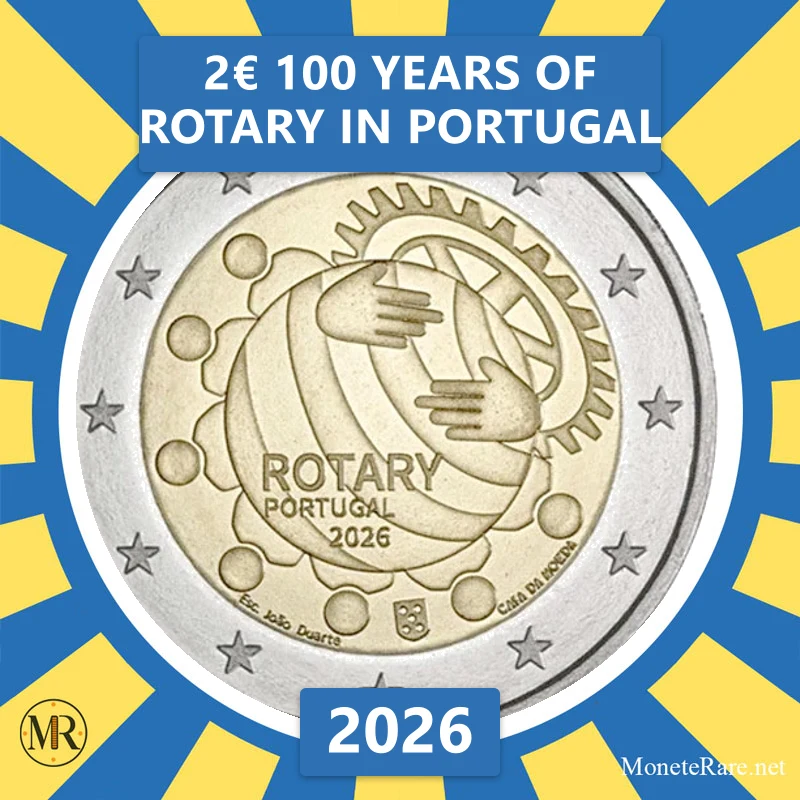 Estonia 2€ 100 years of Rotary in Portugal 2026 Estonia 2€ 100 years of Rotary in Portugal 2026 (coin photo)