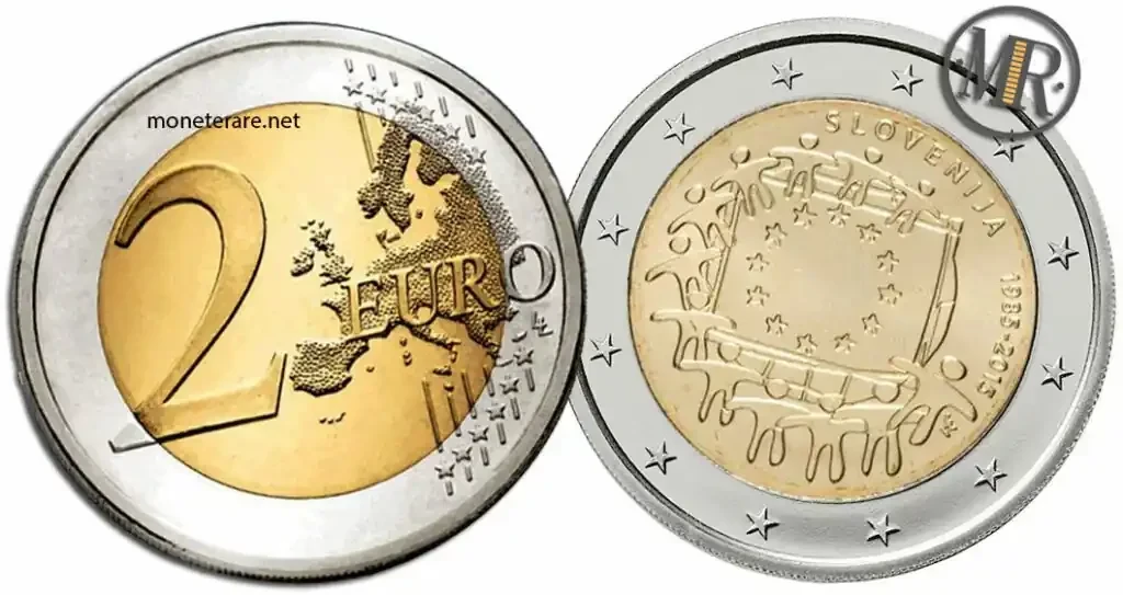 2 Euro Commemorative Slovenia 2015 Flag
