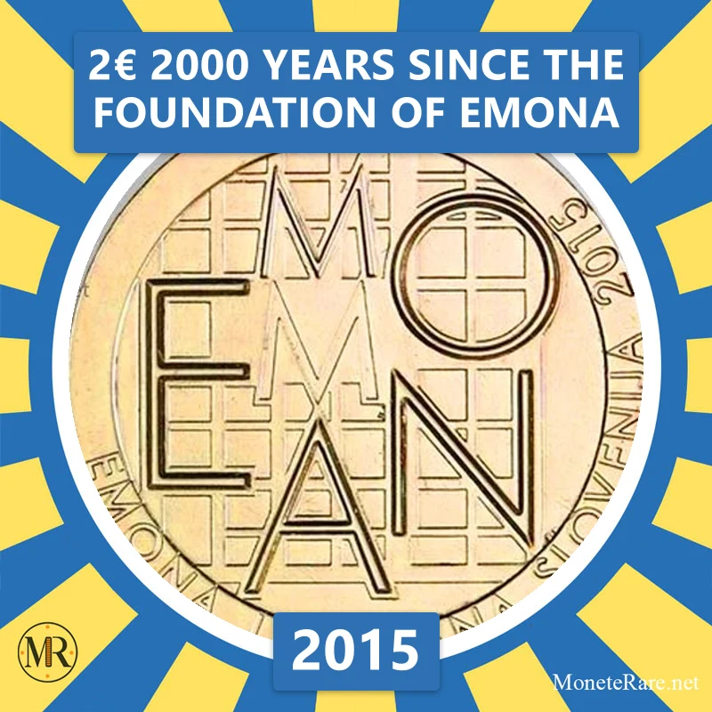 Slovenia 2€ 2000 Years since the Foundation of Emona 2015 (coin photo)