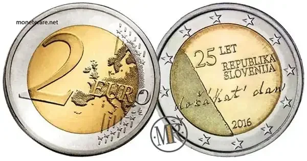 2 Euro Commemorative Slovenia 2016 Independence of the Republic of Slovenia