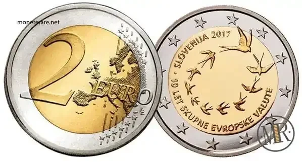 2 Euro Commemorative Slovenia 2017 Tenth Anniversary Euro