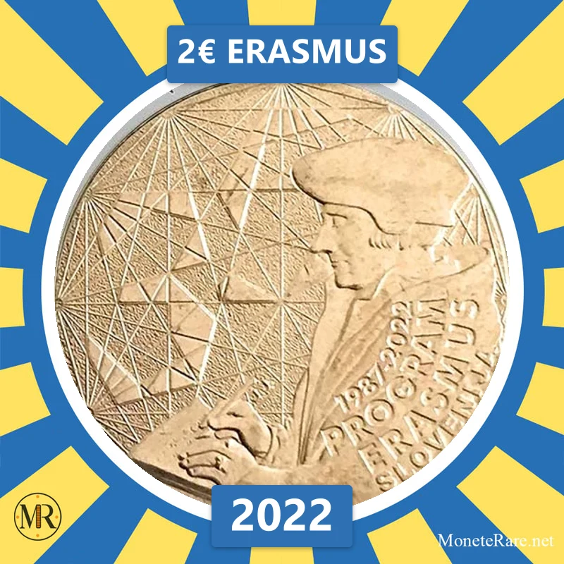 Slovenia 2€ Erasmus 2022 (coin photo)