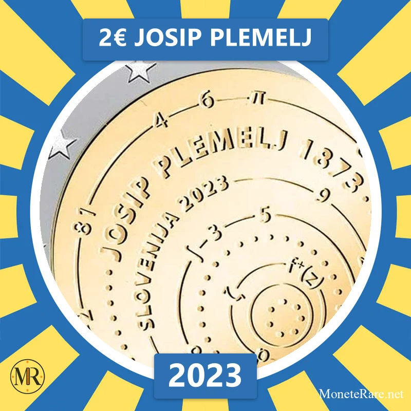 Slovenia 2€ Josip Plemelj 2023 (coin photo)