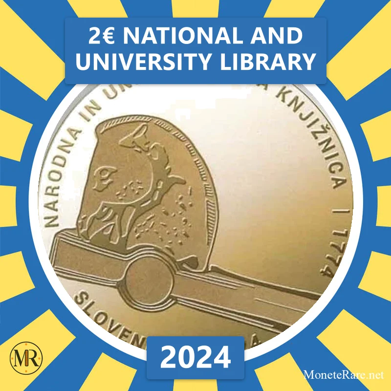 Slovenia 2€ National and University Library 2024 (coin photo)